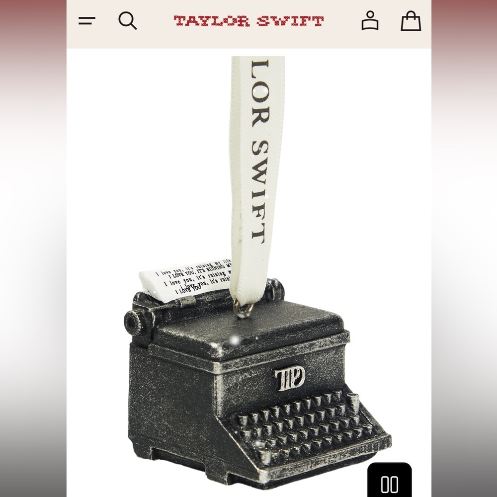 Taylor Swift holiday ornament - TTPD Typewriter- NEW IN BOX!